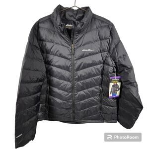 Eddie Bauer Ladies Down Packable Jacket NWT Black Size XXL